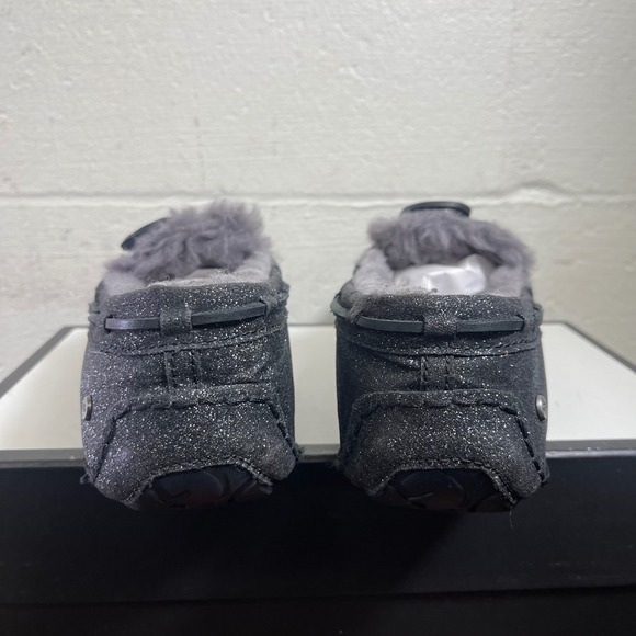 UGG Australia Dakota 1100178 Shearling Moccasin Slipper Black Glitter Womens 11 - Picture 6 of 10